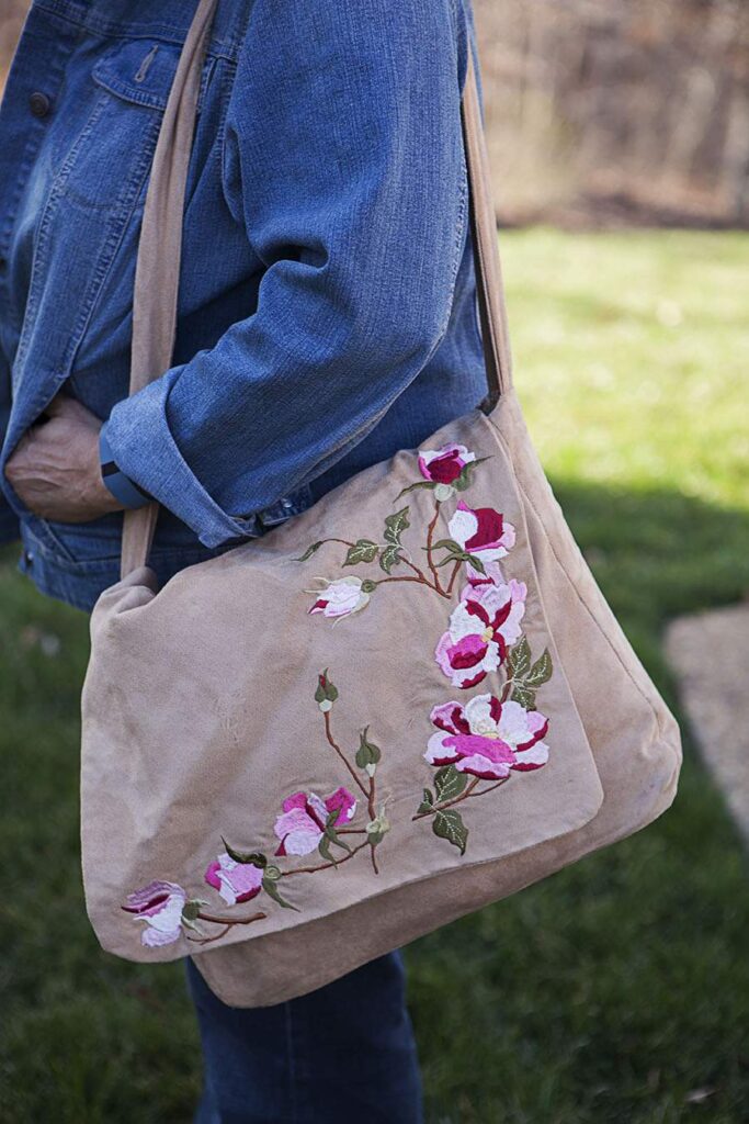 Name & Initial Embroidered Large Canvas Tote Bag