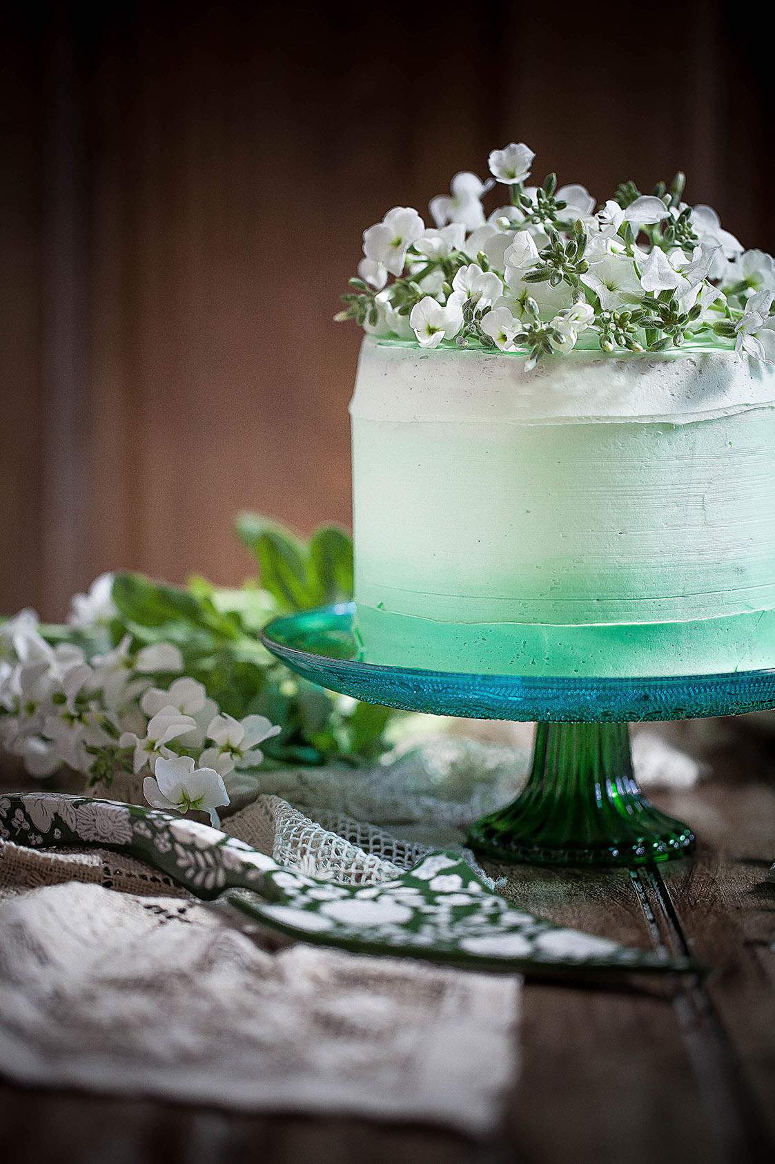 green ombre cake