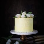 tulip topped cake