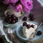 cherry pavlova slice