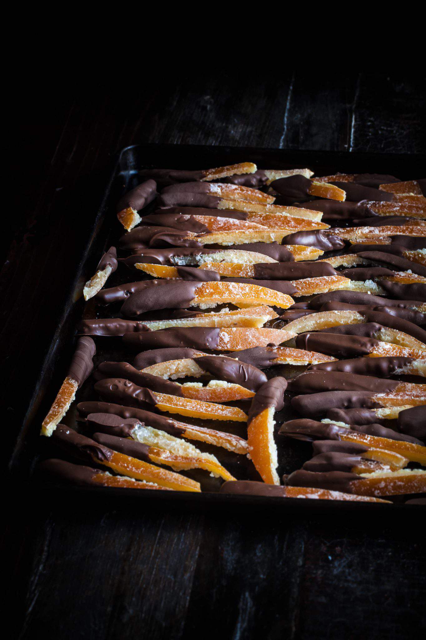 candied orange slices tray