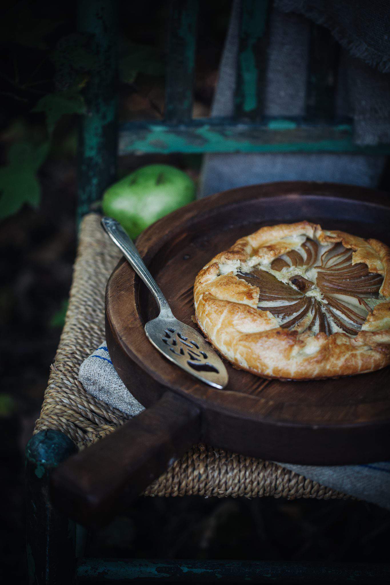 galette on wood board