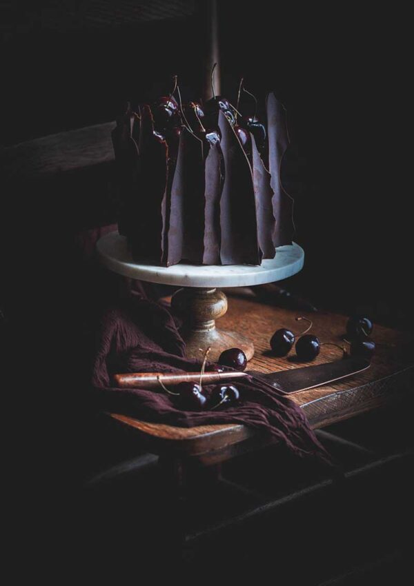 dark and moody cake
