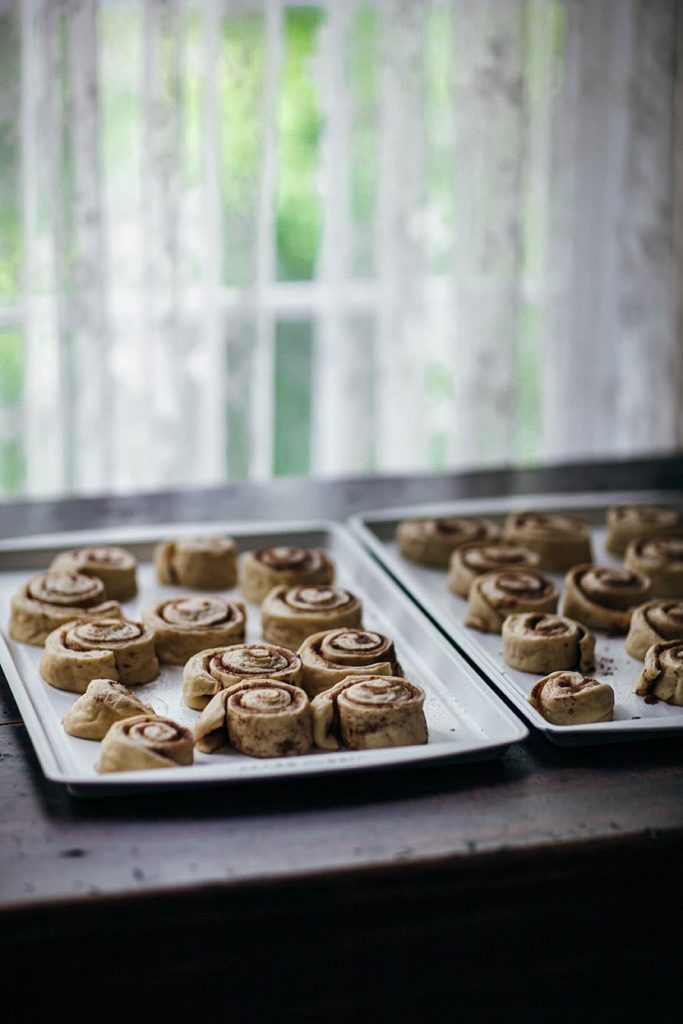 raw cinnamon rolls