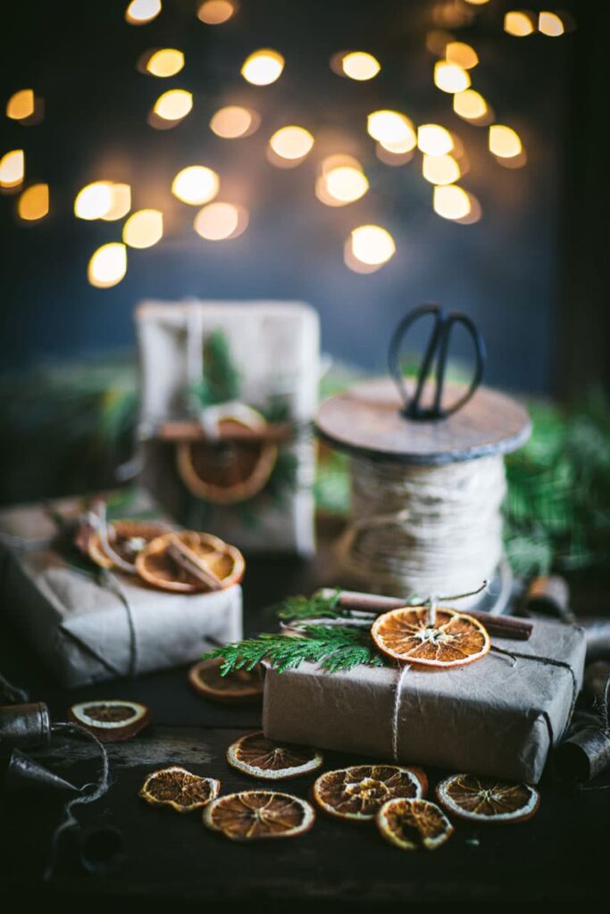 Orange Slices as Gift Decor - Celebrate Creativity