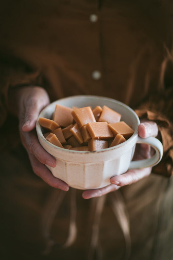 cup of salted caramel candy