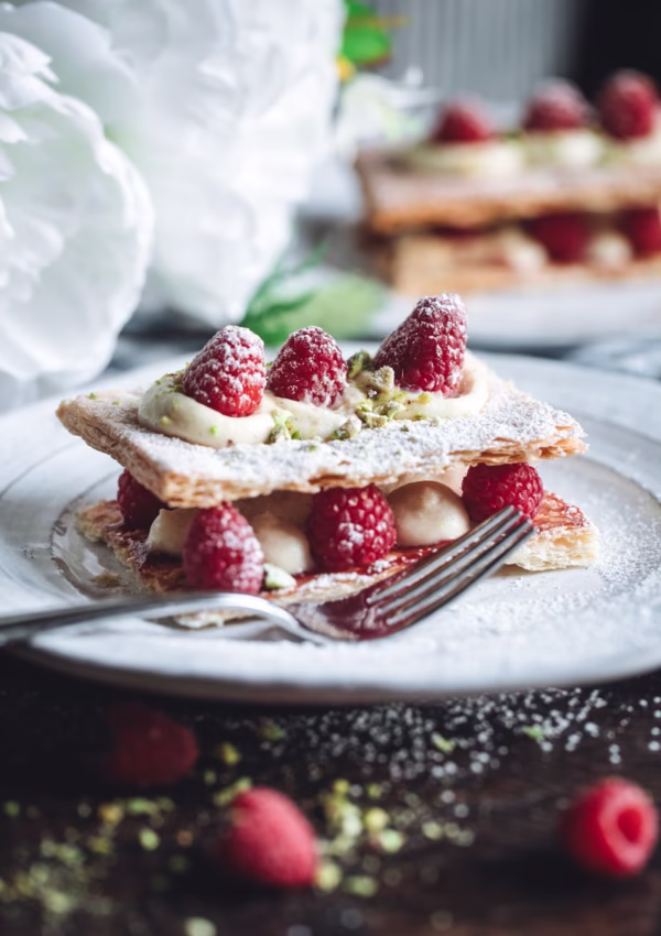 raspberry topped puff pastry