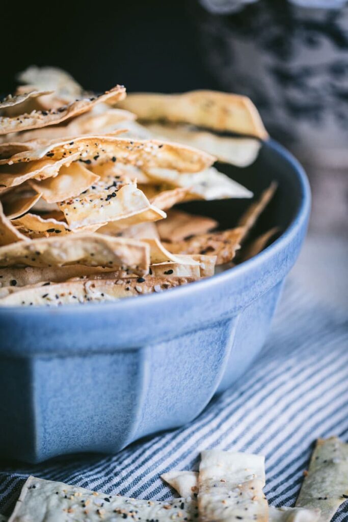 bowl of homemade crackeers