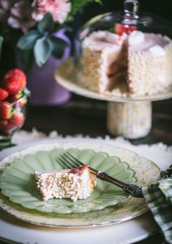 cake stand and plates